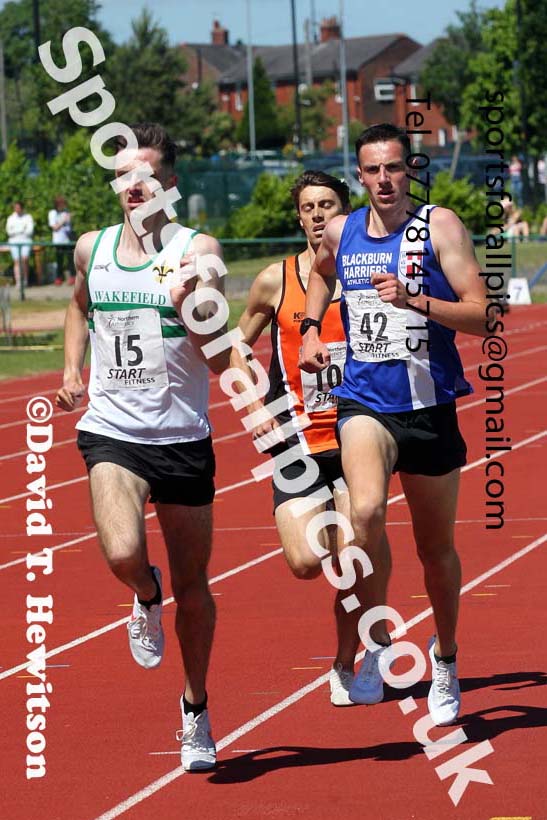 Senior mens 1500 metres, 2021 Northern Senior and Under-20s Champs., Leigh. Photo: David T. Hewitson/Sports for All Pics
